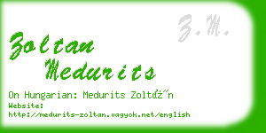 zoltan medurits business card